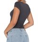 Women's Summer Short Sleeve T-Shirt Square Neck Outgoing Crop Tops Slim Fit Clothes